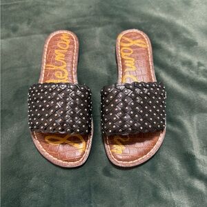 Sam Edelman Black and Brown Studded Sandals